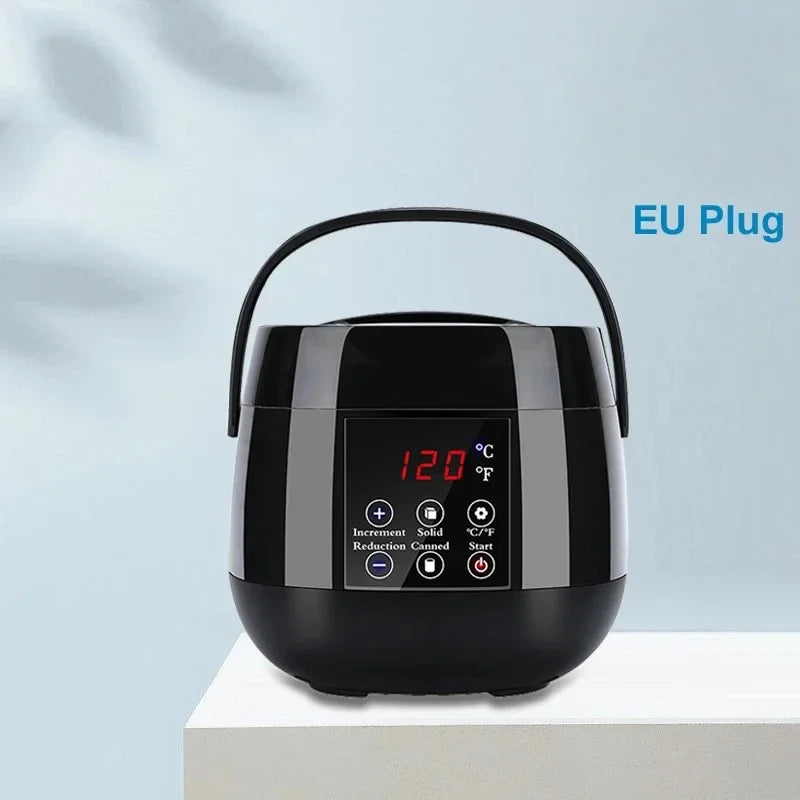 500ML Wax Warmer Digital Wax Heater for Professional Hair Removal Waxing Beans Heating Machine Depilation Epilator Wax-melt Pot Peaceful Pleasures Health and Wellness black EU plug