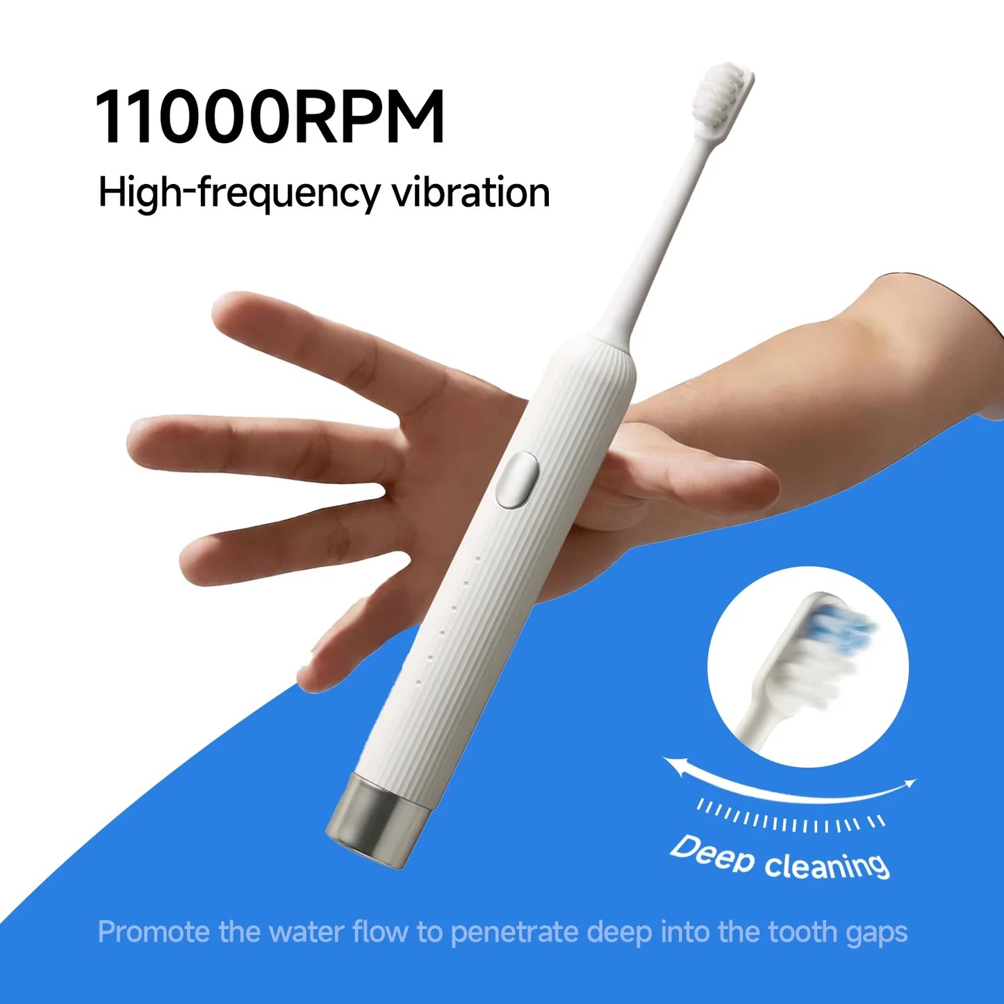 DOCO LAB Sonic Electric Toothbrush – 6 Modes, 5 Brush Heads