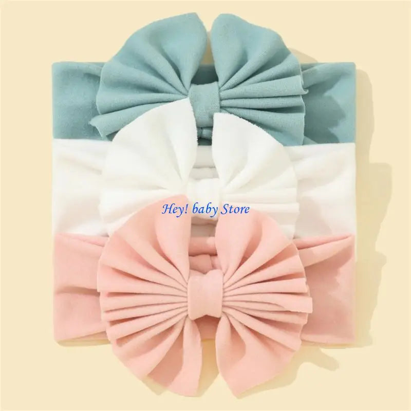 Baby Girls Turban Headbands | Soft Newborn Hair Wrap 3-Pack
