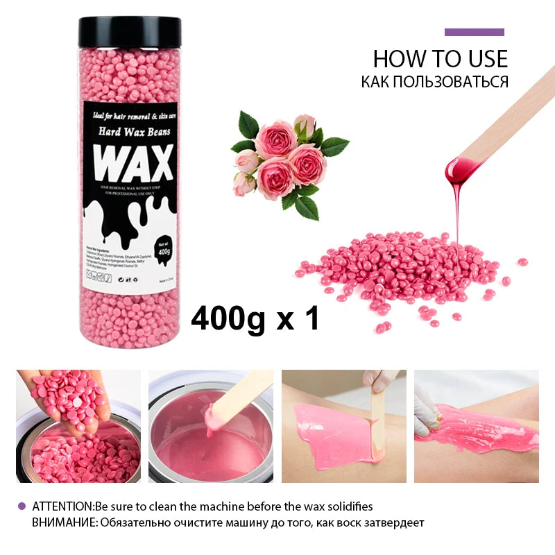 2026 Flash Sale 400g Canning Wax Beads For Hair Removal Hot Film Painless Waxing Beads Heating Wax Machine Body Hair Removal Peaceful Pleasures Health and Wellness