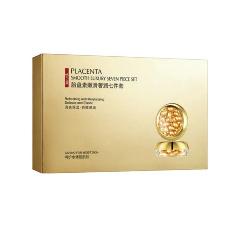 Placenta Essence 7-Piece Skincare Set – Hydrating & Nourishing