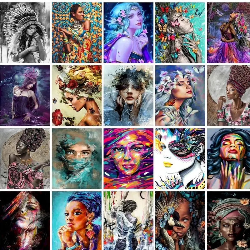 Paint by Numbers Kit Women Figure 60x75cm | GATYZTORY Canvas