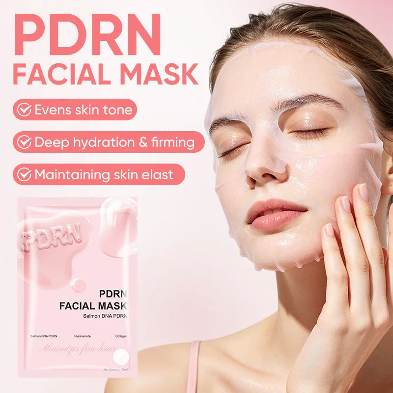 Salmon DNA PDRN Facial Mask Deep Hydrating Moisturizing Firming Collagen Nicotinamide Nourishing Korean Skin Care Face Mask Peaceful Pleasures Health and Wellness