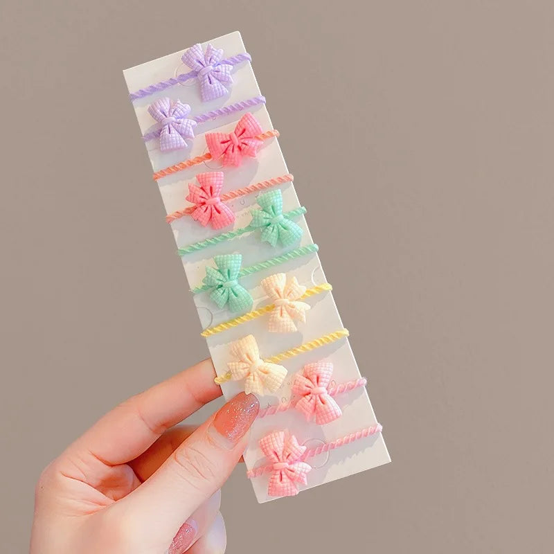 10-Piece Girls Kids Hair Clips & Elastic Hair Bands Set