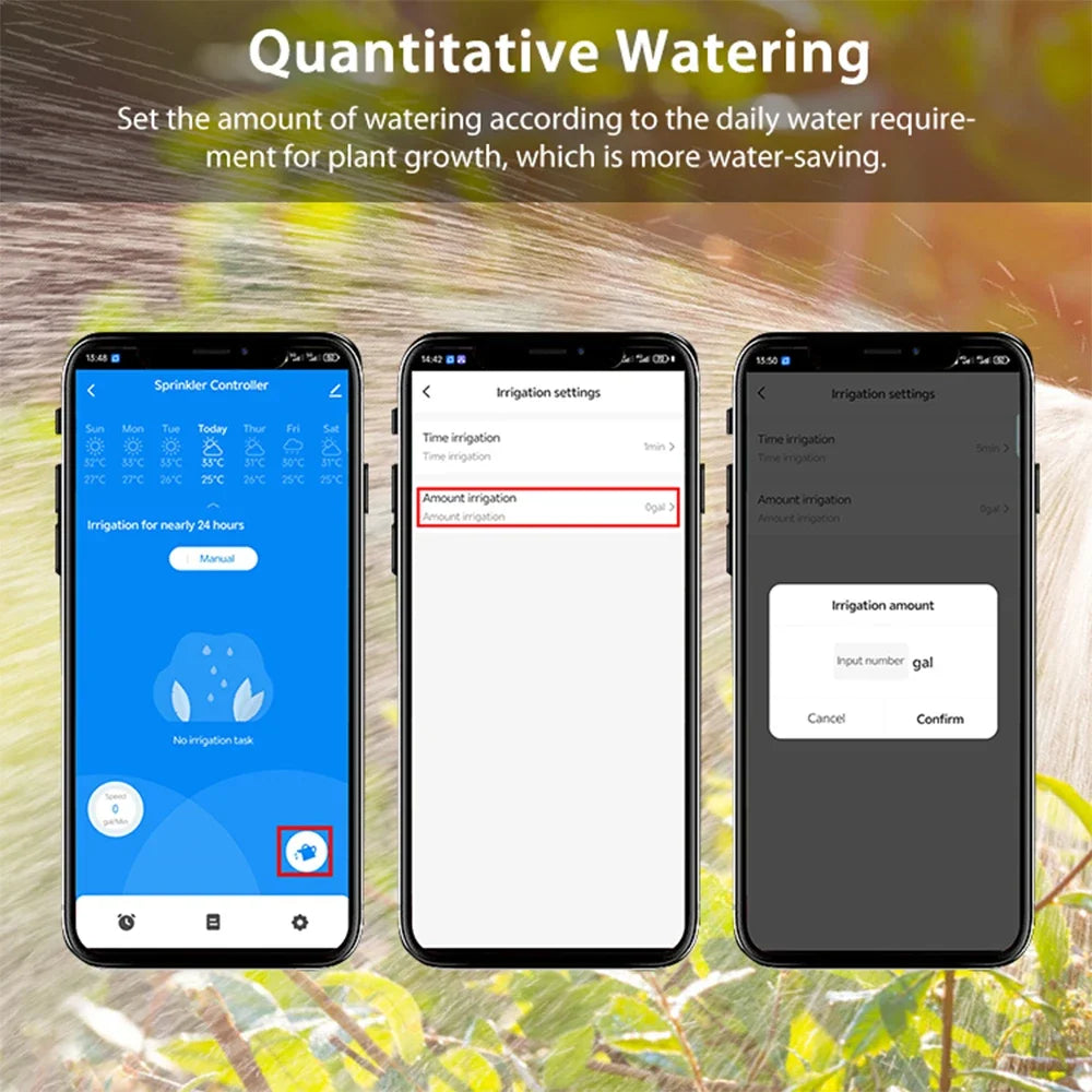 Tuya Smart Wifi Water Timer Sprinkler Irrigation With Water Metering Smart Sprinkler Control for Garden Plants Peaceful Pleasures Health and Wellness