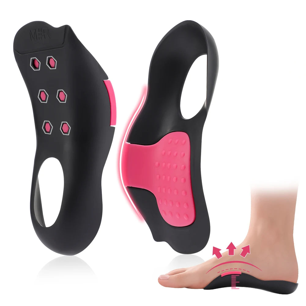Non-Slip Arch Support Insoles for Flat Feet Plantar Fasciitis Shock-Absorbing Unisex Half Insoles Height Increase Shoe Inserts Peaceful Pleasures Health and Wellness