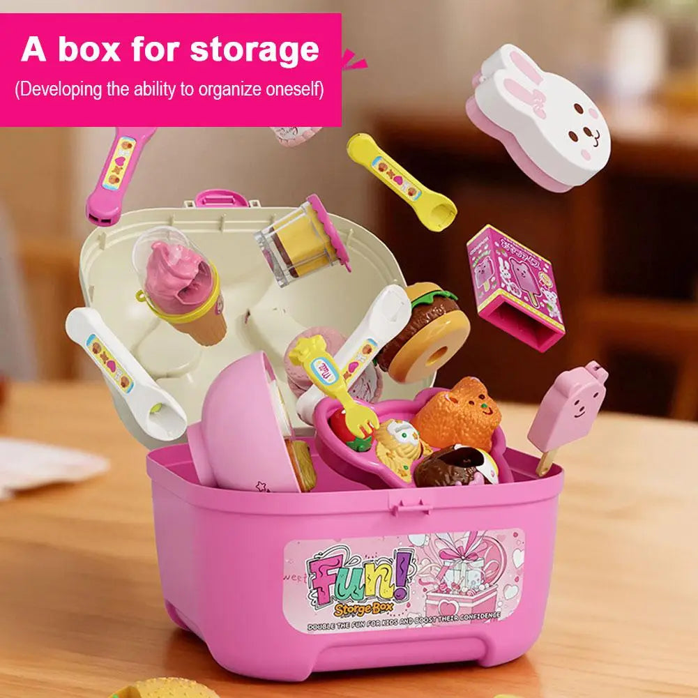 Kids Pretend Play Food Set – 8-Piece with Storage Box