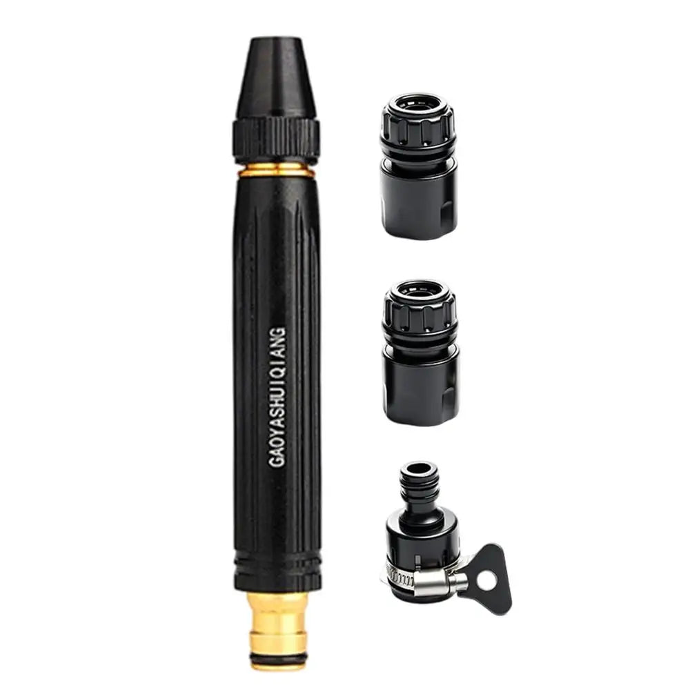 Car Wash Sprayer Leak Proof Portable Hose Nozzle High Pressure Water Sprayer for Garden Watering, Outdoor Pathway Backyard Patio Peaceful Pleasures Health and Wellness Black