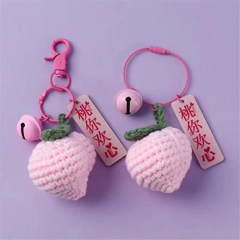 Crochet Peach Ornaments 10-Pack | Handmade Knitted Yarn Crafts