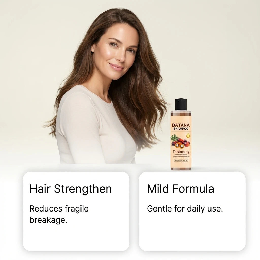 Batana Shampoo Hair Thickening & Strengthening Weak Roots Oil Control Reduce Breakage Voluminous Nourishing Hair Care Peaceful Pleasures Health and Wellness