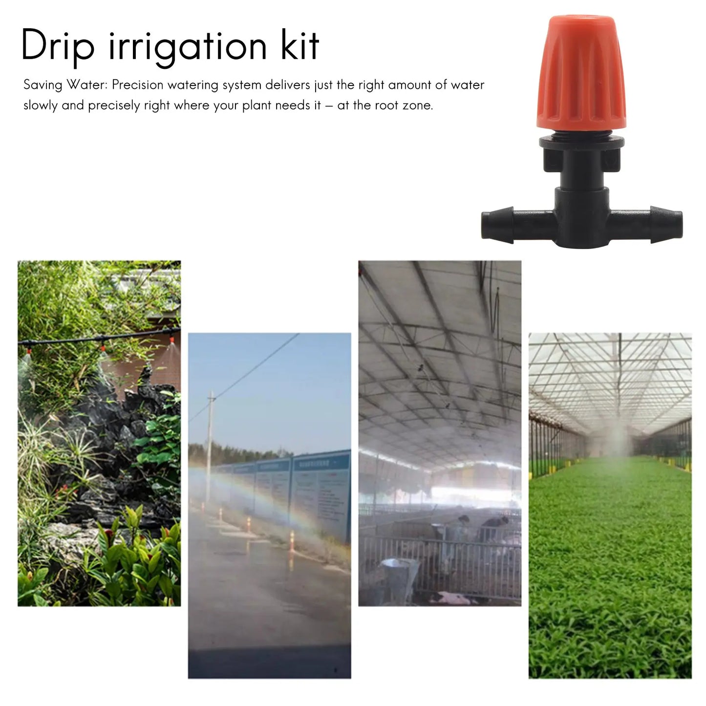 50-Pack Adjustable 3-Way Misting Nozzles | Drip Irrigation Kit