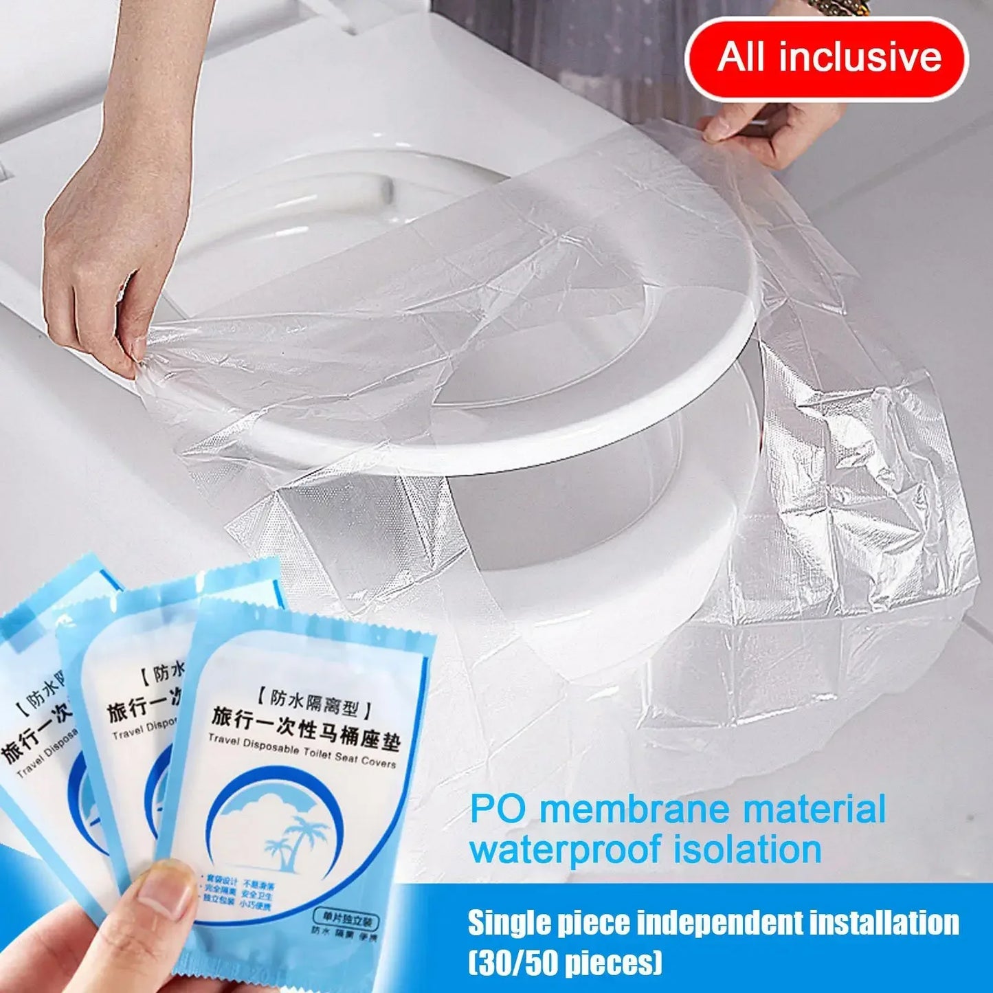 Disposable Toilet Seat Covers Waterproof Travel Pack 10–50 Pcs