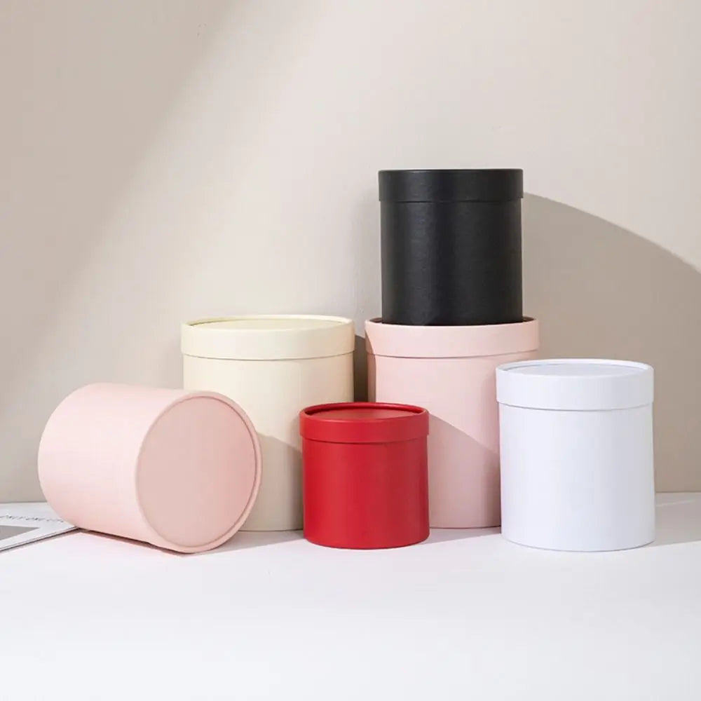 Round Flower Gift Box | Paperboard Packaging Bucket S & M