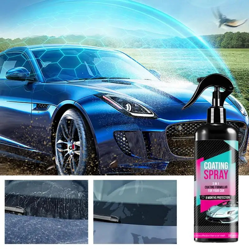 Coating Agent Spray Car Wax Renewal Agent Polish Coat Spray Quick Detailing Spray Polisher Refurbish Agent High Protection Coats Peaceful Pleasures Health and Wellness
