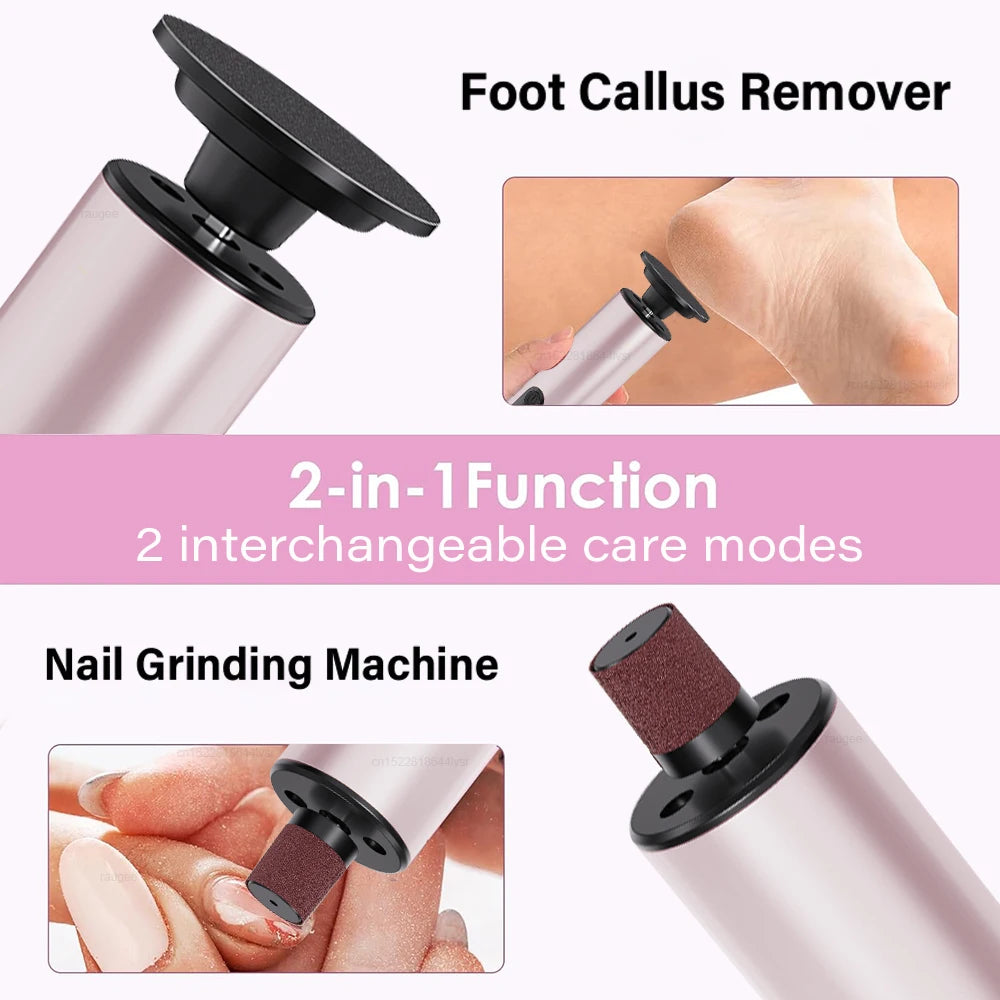 Electric Callus Remover Foot Exfoliation Sander Electric Foot Grinder for Feet Heel File Pedicure Machine Foot Dead Skin Remover Peaceful Pleasures Health and Wellness