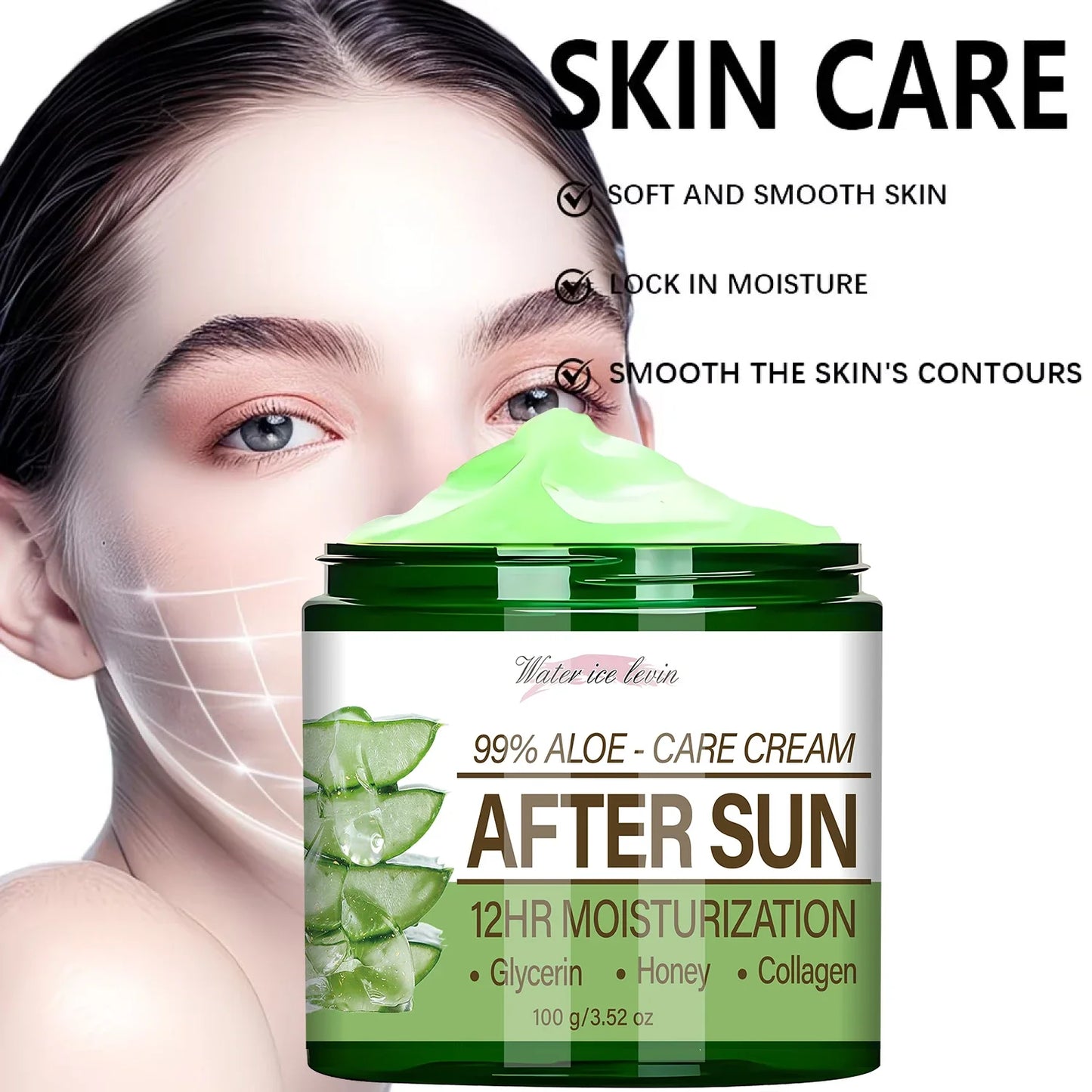 99% Aloe Vera After Sun Cream – 12HR Collagen & Glycerin Moisture