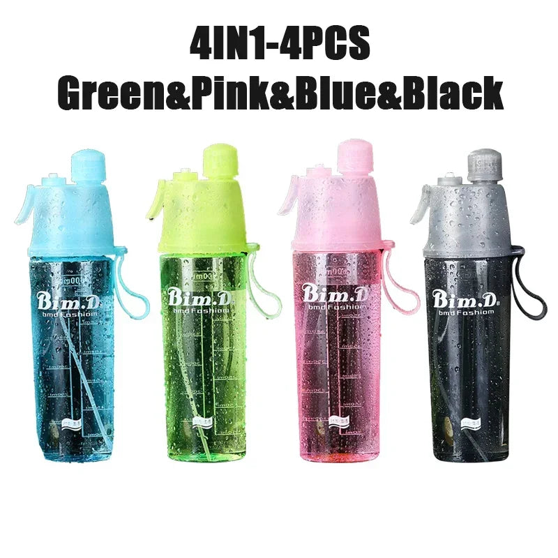 Cooling Mist Spray Water Bottle 600ml | Sports & Travel
