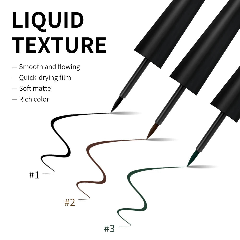Waterproof Eyeliner Pen Matte Liquid Eyeliner 17H Long Wear Sweat Proof Smudgeproof Stain-free Ultra-fine Liquid Cosmetics Peaceful Pleasures Health and Wellness