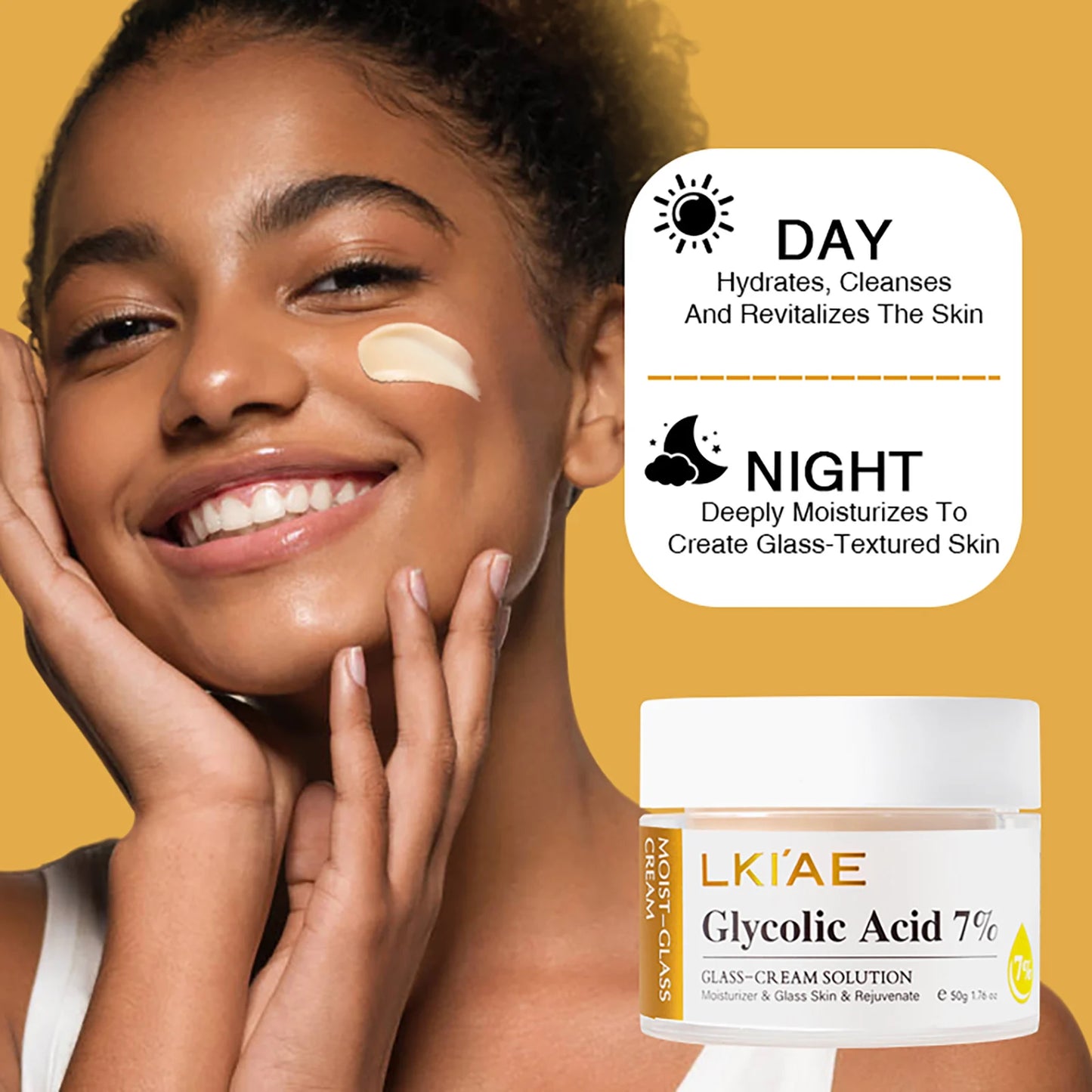 AILKE Brightening Face Cream | Glycolic Acid & Hyaluronic Acid
