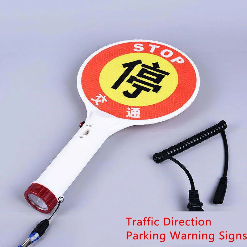 Handheld LED Rechargeable Parking Warning & Command Sign