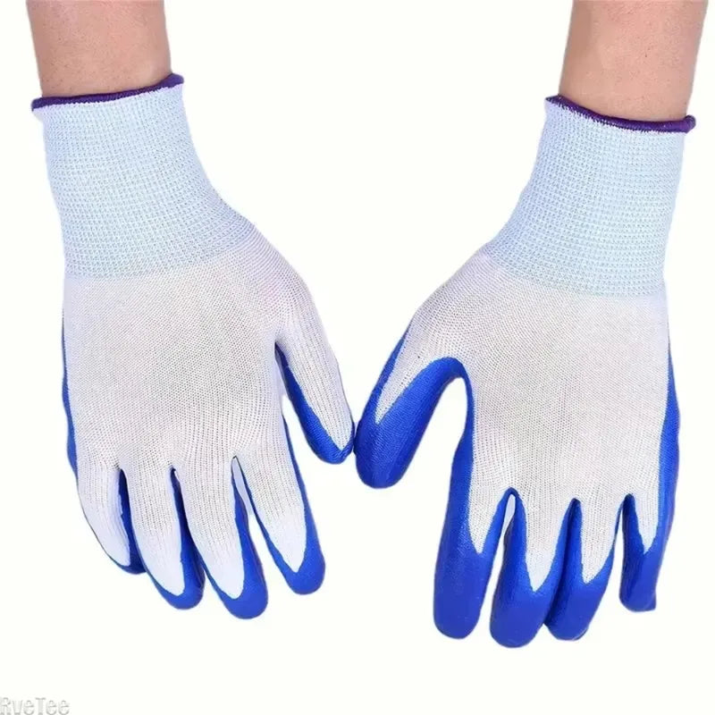 12-Pack Nitrile Coated Work Gloves | Grip & Breathable Knit