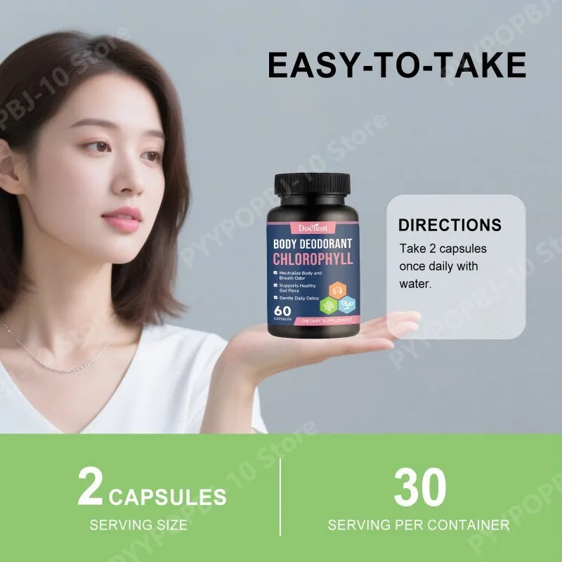 Gentle Chlorophyll Capsules – Freshness & Digestive Support