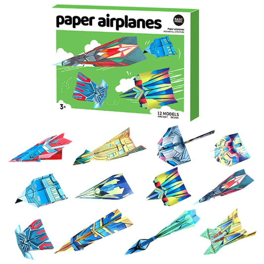 12 Patterns Paper Airplane Book, Creative STEM Toys for Kids & Adults, Perfect Gift for Birthday, Travel, Classroom & Home Peaceful Pleasures Health and Wellness