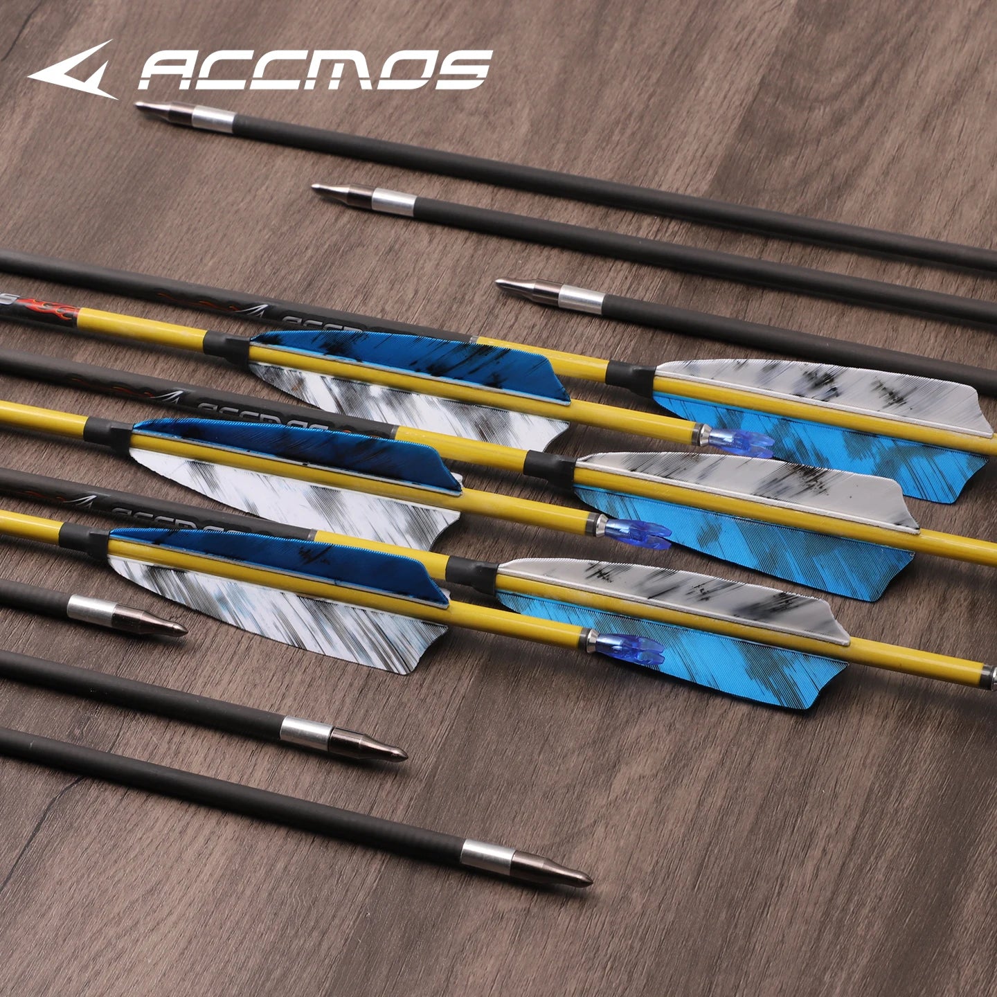 6 12 ID6 2 Pure Carbon Arrow Turkey Feather Bow Shooting Hunting