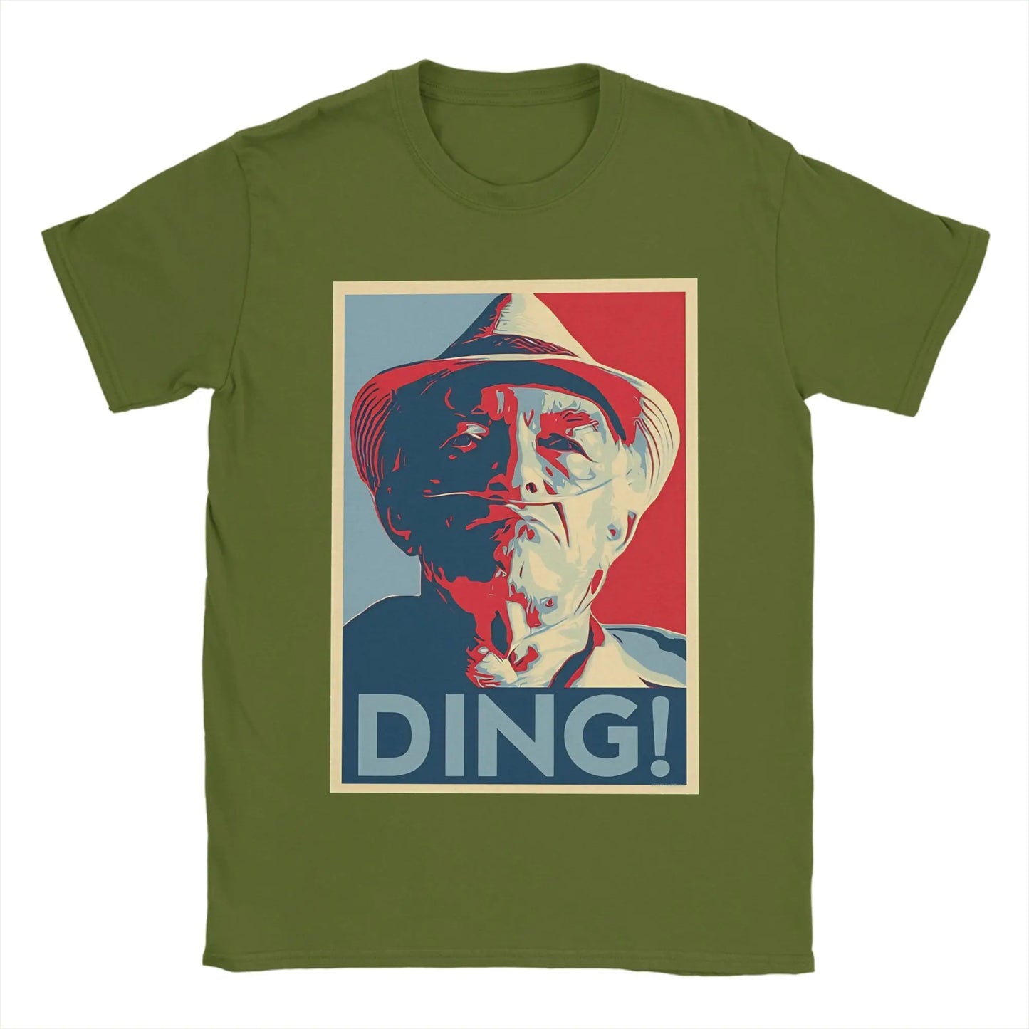 Don Hector Ding Ding T-Shirt Summer Breaking Bad Hippie T-Shirts Men Cotton Crew Neck Oversized Top Tees Short Sleeves Peaceful Pleasures Health and Wellness army green 5XL