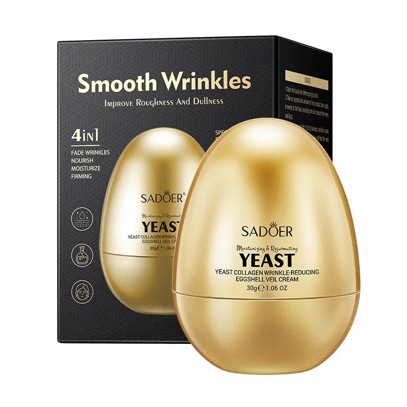 SADOER Yeast Collagen Anti Wrinkles Face Cream Moisturizing Anti-Aging Whitening Facial Cream For Face Skin Care Products Peaceful Pleasures Health and Wellness 1pcs