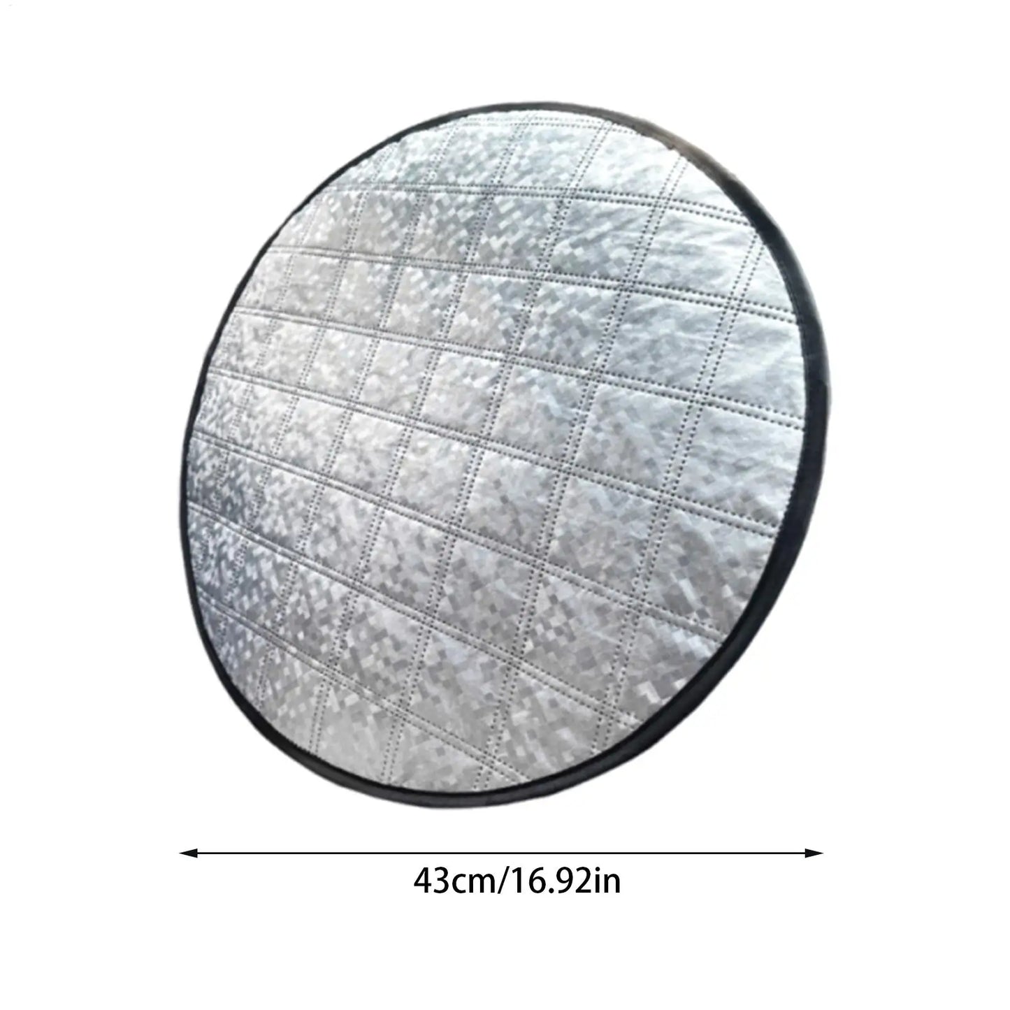 43cm Aluminum Foil Steering Wheel Sun Cover | Universal Fit