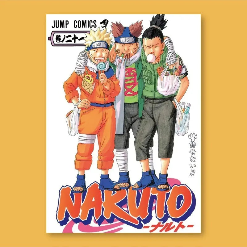 Frameless Naruto Manga Cover Bedroom Dormitory Esports Room Decoration Painting Frameless HD Wall Decoration Painting Peaceful Pleasures Health and Wellness SA-051-02 35x45cm