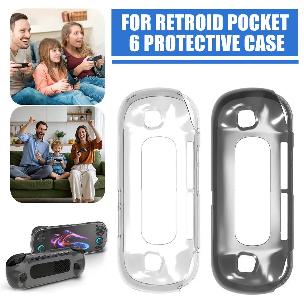 For Retroid Pocket 6 Transparent TPU Soft Silicone Case For Gaming Handheld Accessories Peaceful Pleasures Health and Wellness