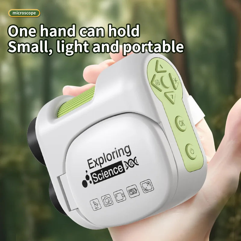 Electron Microscope, Intelligent Portable, Foldable Children's Educational Toy, Can Be Photographed or Recorded Peaceful Pleasures Health and Wellness