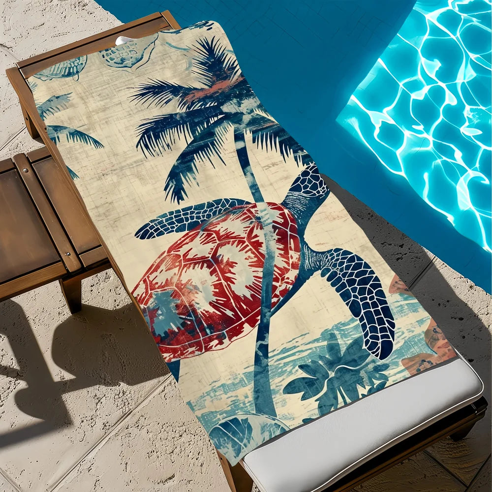 Sea Turtle Quick-Dry Beach Towel | Soft Pool & Travel Towel Quick-Dry Beach Towel Peaceful Pleasures Health and Wellness z4 STJ150x260CM
