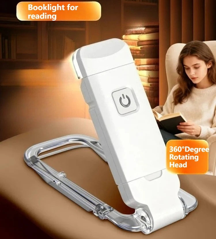 USB Rechargeable Clip-On LED Book Light | Eye Protection Reading