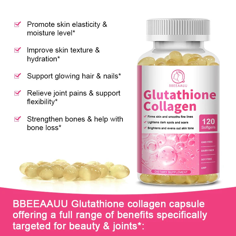 Collagen & Glutathione Capsules – Skin, Antioxidant & Liver Support Dietary Supplement Peaceful Pleasures Health and Wellness