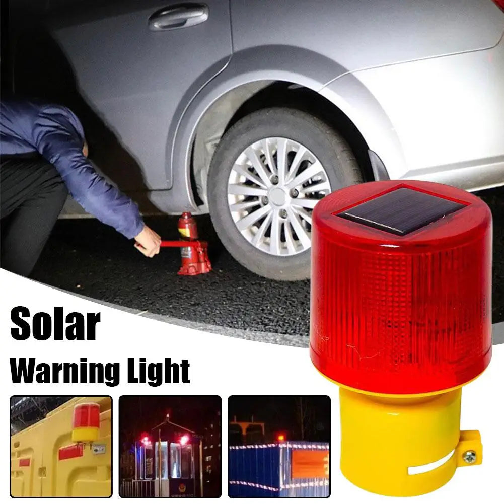 Solar LED Emergency Traffic Warning Light for Construction Peaceful Pleasures Health and Wellness