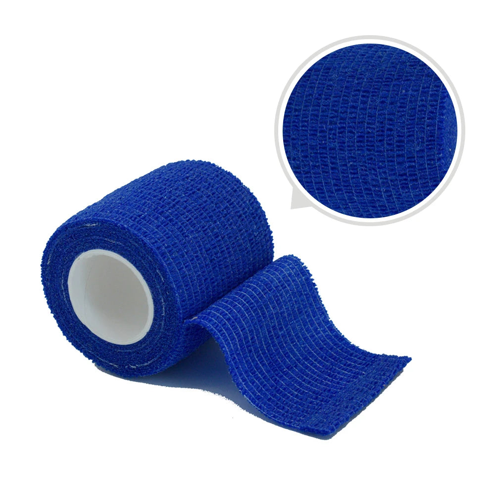 2.5/5/10cm*4.8m Gauze Bandage Self-adhesive Breathable Elastic Bandages for Sports Fixing Finger Wrist Leg Sports Protector Peaceful Pleasures Health and Wellness Dark Blue 15cmX4.8m