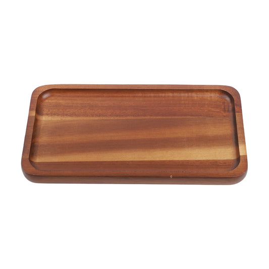 Wooden Serving Tray Rectangular Coordinating Drink Dessert Plating Peaceful Pleasures Health and Wellness TP01 Small