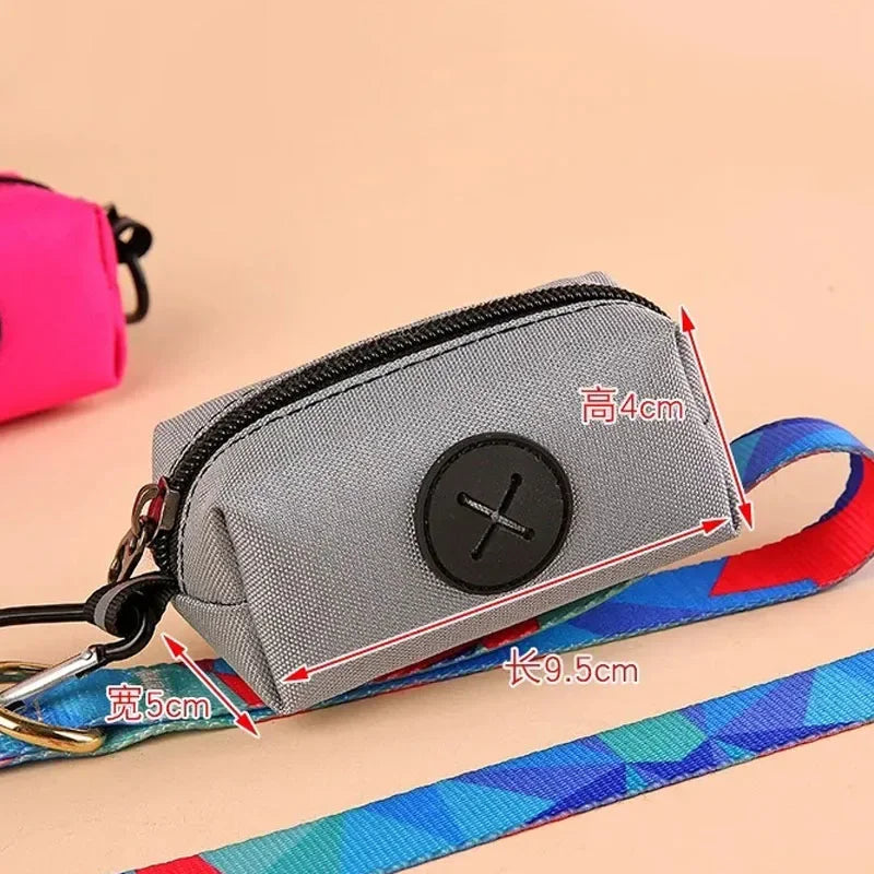 Canvas Dog Poop Bag Dispenser with Carabiner Clip Pet Waste Dispenser Peaceful Pleasures Health and Wellness