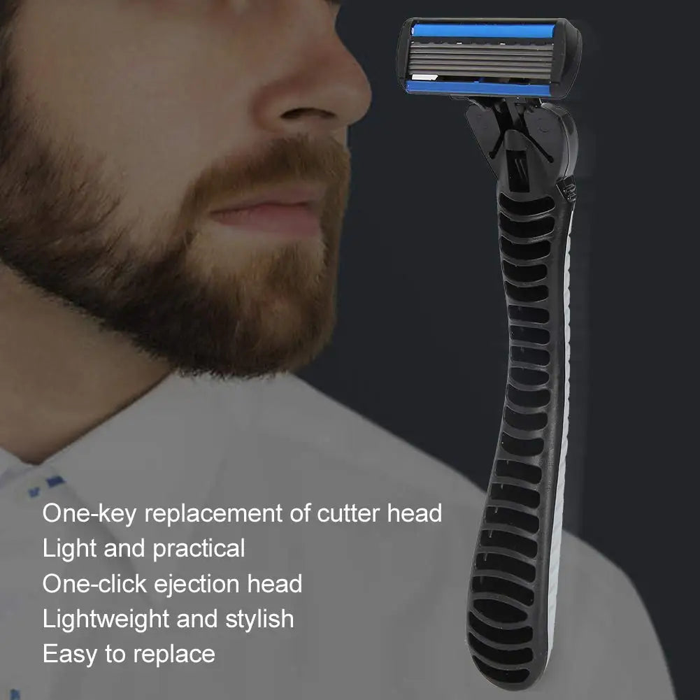 6-Layer Double Edge Safety Razor | Stainless Steel Manual Shaver