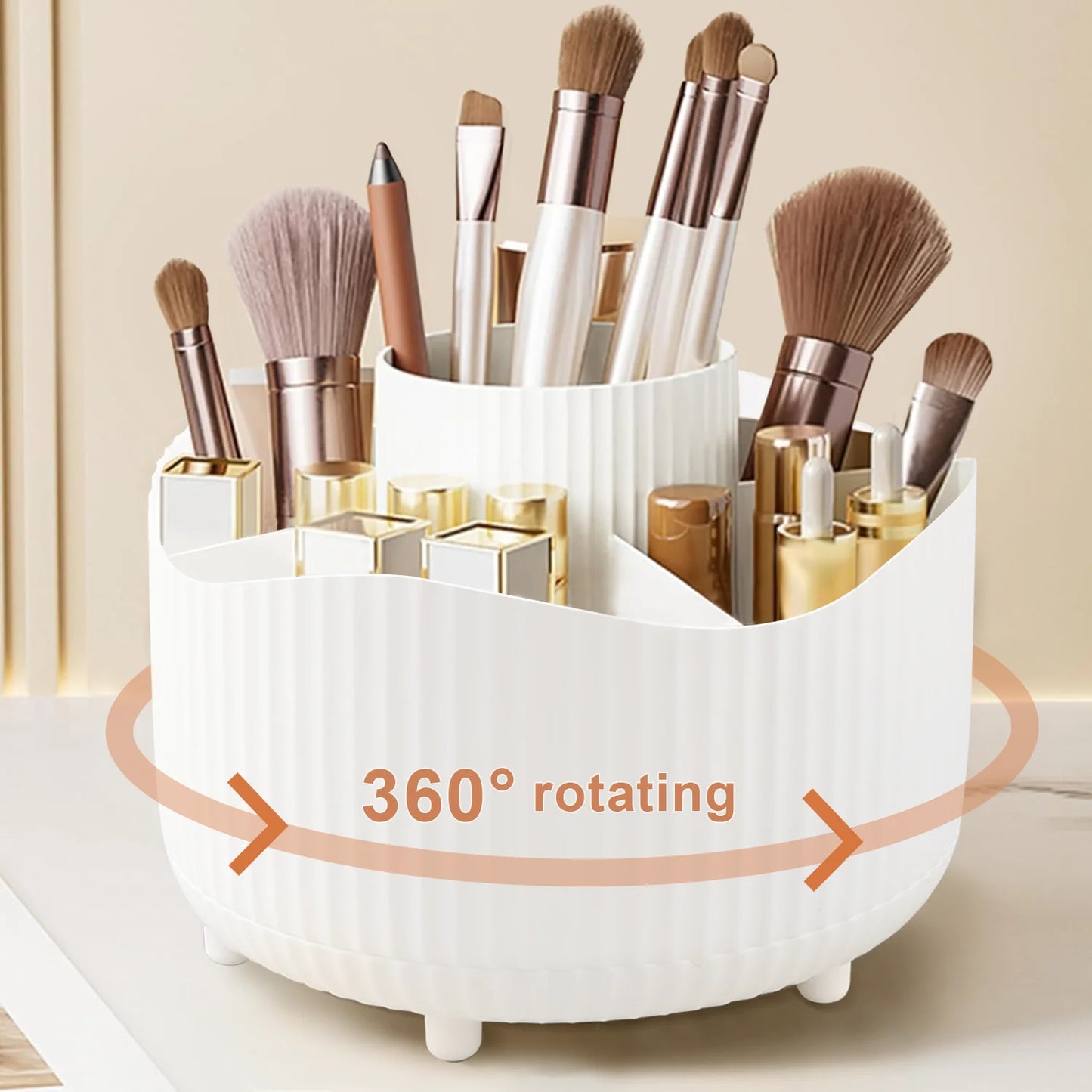 360° Rotating Makeup Brush Holder | Transparent Organizer Makeup Brush Organizer Peaceful Pleasures Health and Wellness ZY-WH-360
