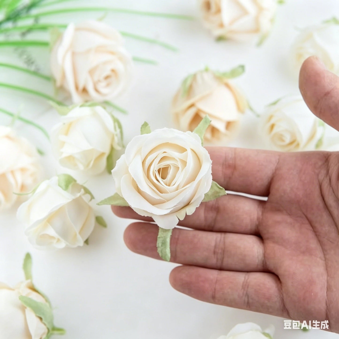 Artificial Silk Rose Heads 25/50 Pack – Wedding & DIY Décor