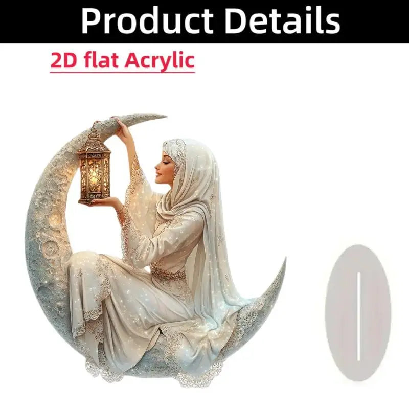 2D Acrylic Arabian Camel & Evil Eye Tree Desk Figurine
