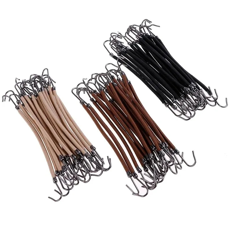 5-Pack Elastic Bow Hair Bands with Hooks – Ponytail Holders