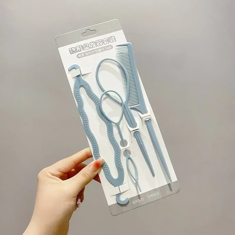 DIY Hair Braiding Kit – Twist Bun Clips & Styling Tools