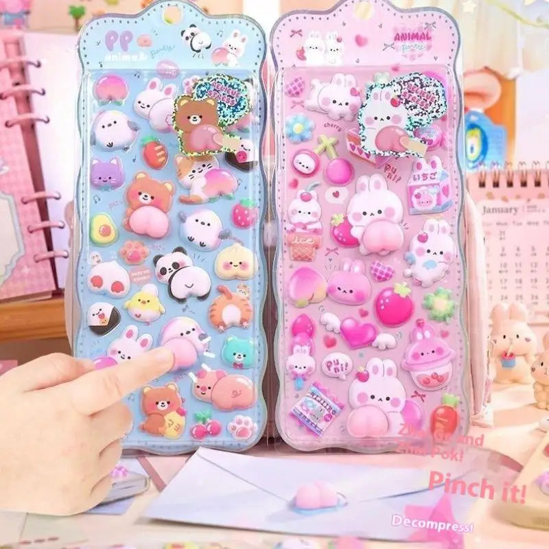 3D Peach Foam Sticker | Stress Relief Scrapbook Decoration