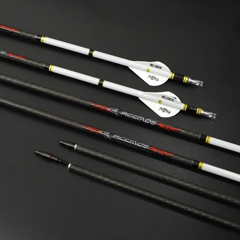 6 ID Arrow 3K Weave Carbon Shafts Spine 200 250 300 350 500 Bow