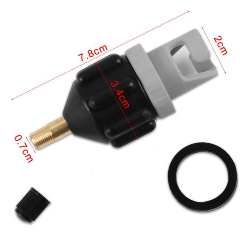Universal Air Pump Adapter Durable Nylon Valve Connector for Inflatable Kayak Boat SUP Pool Toy Air Mattress Peaceful Pleasures Health and Wellness